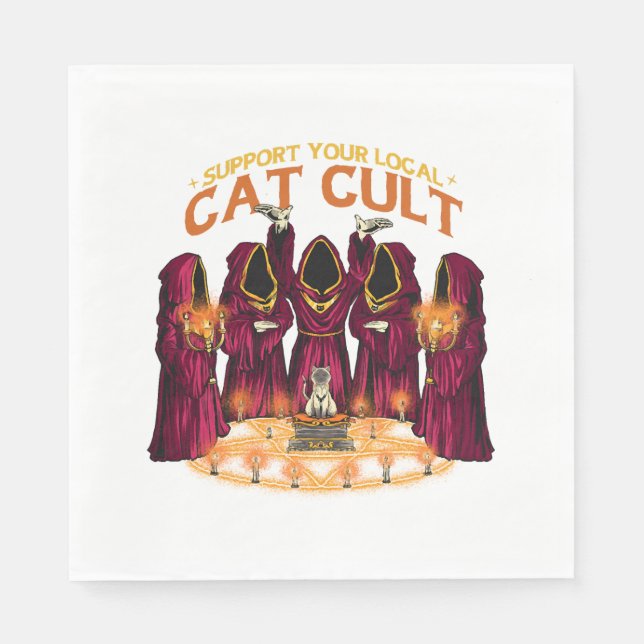 Servilleta De Papel culto al gato (Anverso)