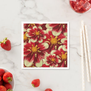 Servilleta De Papel Cumbres de papel, flor amarillo rojo