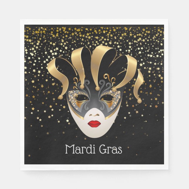 Servilleta De Papel Cumbres de papel Mardi Gras (Anverso)