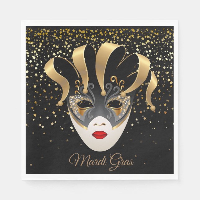 Servilleta De Papel Cumbres de papel Mardi Gras (Anverso)