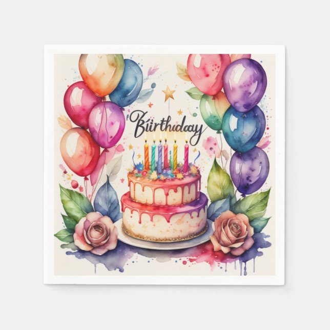 Servilleta De Papel Cumpleaños (Anverso)