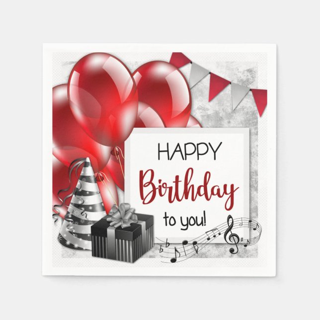 Servilleta De Papel Cumpleaños (Anverso)