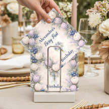 Cumpleaños 1º de Berry First Blue Floral Garden