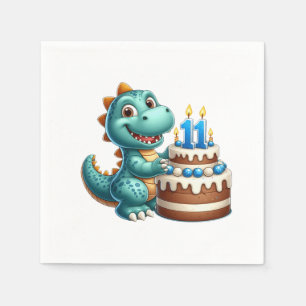 Servilleta De Papel Cumpleaños 11 de Dino