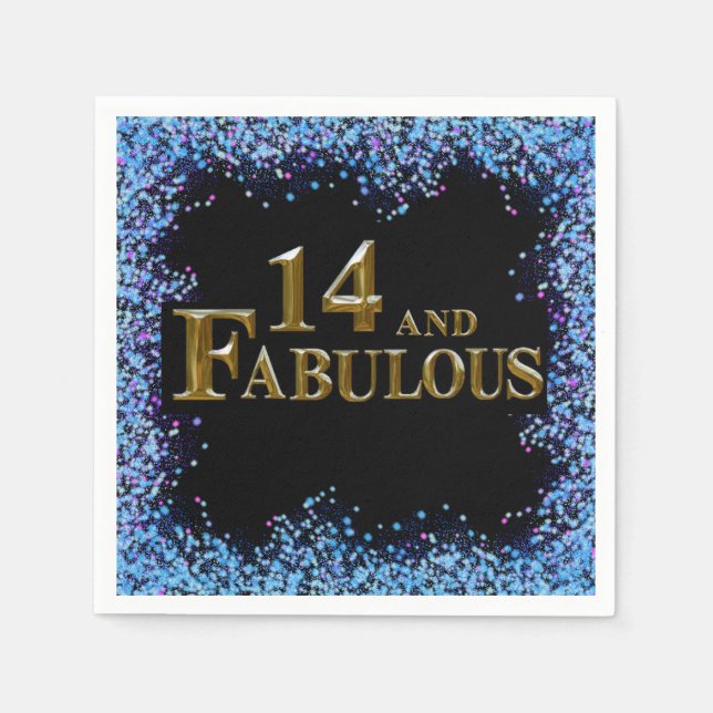 Servilleta De Papel Cumpleaños 14  (Anverso)