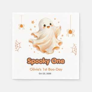 Servilleta De Papel Cumpleaños 1 Cumpleaños de Halloween Fantasma Lind