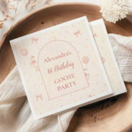 Servilleta De Papel Cumpleaños 1 de Gansa Coqueta