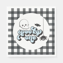 Servilleta De Papel Cumpleaños 1 de Halloween del pequeño espeluznante