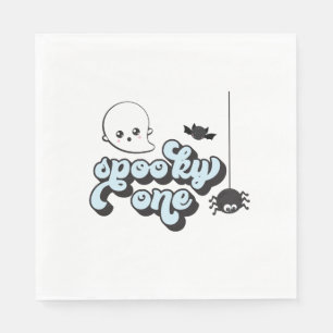 Servilleta De Papel Cumpleaños 1 de Halloween del pequeño espeluznante
