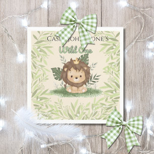 Servilleta De Papel Cumpleaños 1 Safari Wild One Acuarela