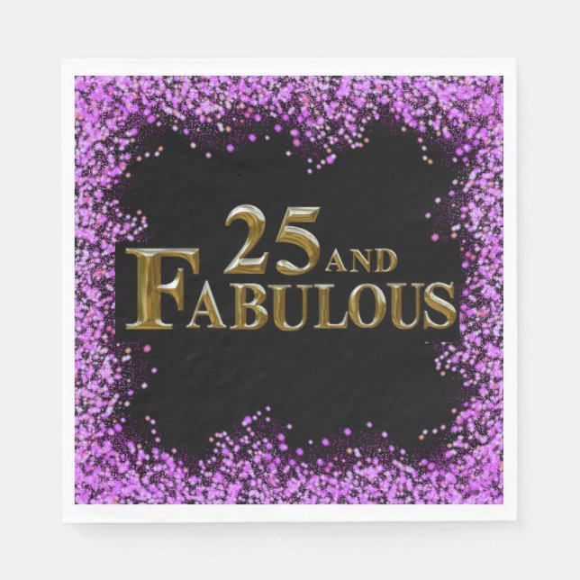 Servilleta De Papel Cumpleaños 25  (Anverso)