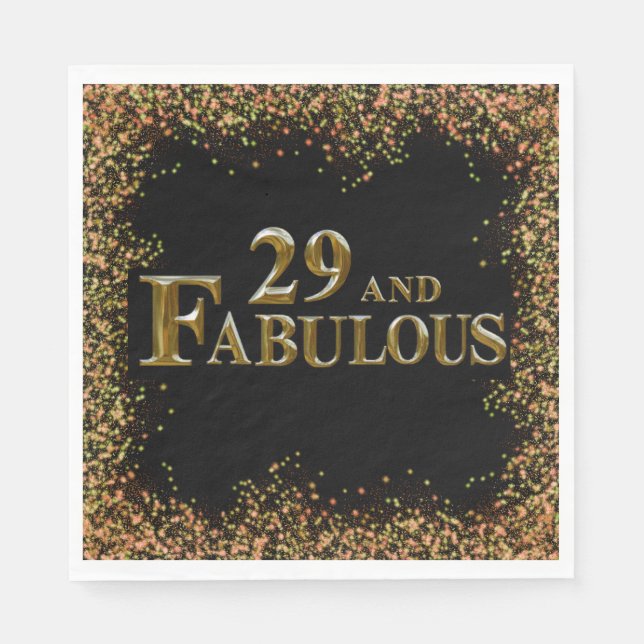 Servilleta De Papel Cumpleaños 29  (Anverso)