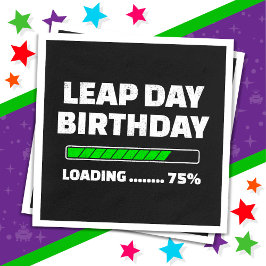 Servilleta De Papel Cumpleaños 29 de febrero año bisiesto 75% cargando