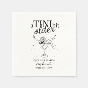 Servilleta De Papel Cumpleaños 30 de Woman's A Tini Bit Older Martini