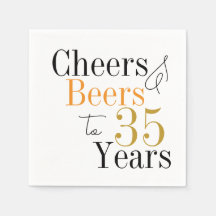 Cumpleaños 35 Cervezas y Felicitaciones Fiesta Mín