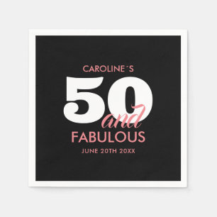 Servilleta De Papel Cumpleaños 50 50 y Fabuloso