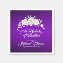 Cumpleaños 50 de mujer vintage rosa blanca morada
