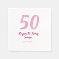 cumpleaños 50 nombre fecha año rosa rojo negrita