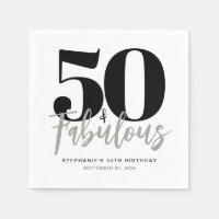 Cumpleaños 50 Nombre Fecha Cincuenta y Fabuloso Fi
