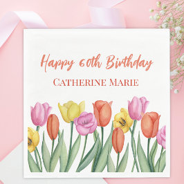 Servilleta De Papel Cumpleaños 60 Floral