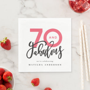 Servilleta De Papel Cumpleaños 70 haciendo que 70 parezca un buen cum