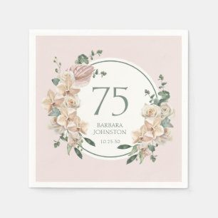 Servilleta De Papel Cumpleaños 75 Tropical Floral