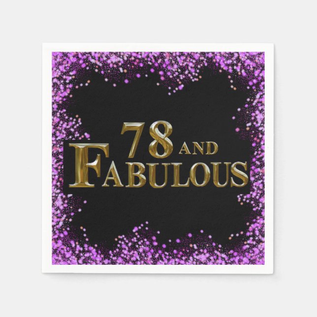 Servilleta De Papel Cumpleaños 78 (Anverso)