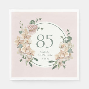 Servilleta De Papel Cumpleaños 85 Tropical Floral