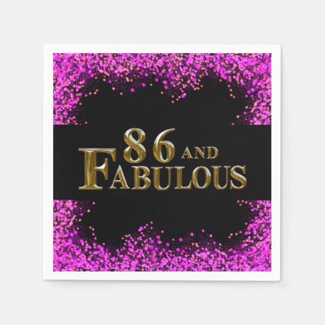 Servilleta De Papel Cumpleaños 86 (Anverso)