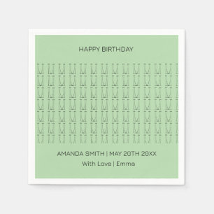 Servilleta De Papel Cumpleaños, árboles de coco de silueta personaliza