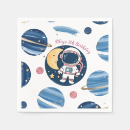 Servilleta De Papel Cumpleaños Astronauta PinkBlue