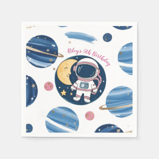 Servilleta De Papel Cumpleaños Astronauta PinkBlue