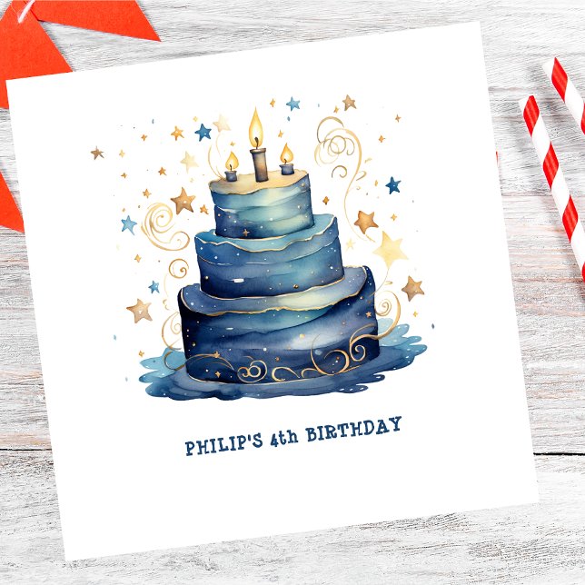 Servilleta De Papel Cumpleaños azul (Subido por el creador)