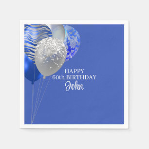 Servilleta De Papel Cumpleaños Azul para Hombres 