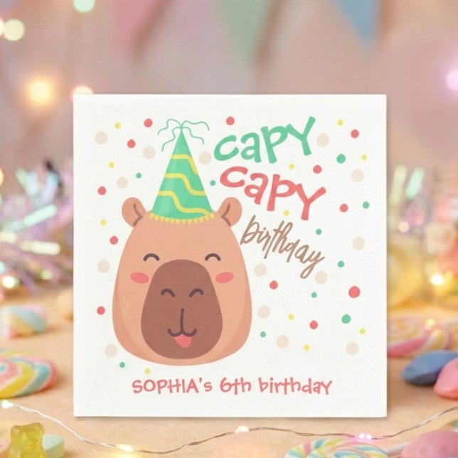 Servilleta De Papel Cumpleaños capy capy carpincho (Subido por el creador)