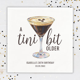 Servilleta De Papel Cumpleaños Cóctel Martini Espresso Un Poco Más Vie