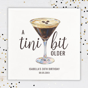 Servilleta De Papel Cumpleaños Cóctel Martini Espresso Un Poco Más Vie