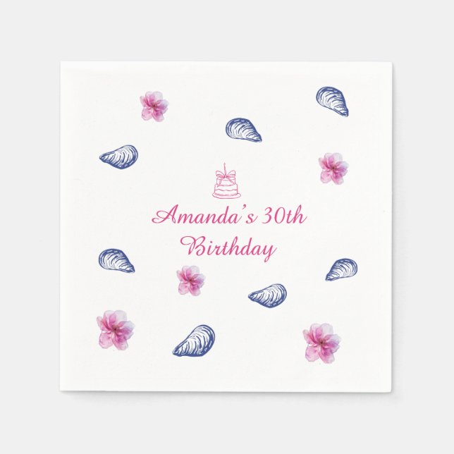 Servilleta De Papel Cumpleaños con ambiente griego (Anverso)