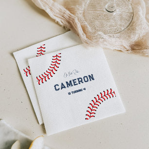 Servilleta De Papel Cumpleaños con el tema del béisbol