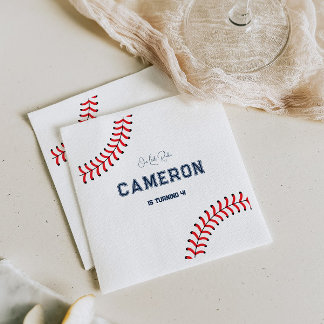 Servilleta De Papel Cumpleaños con el tema del béisbol