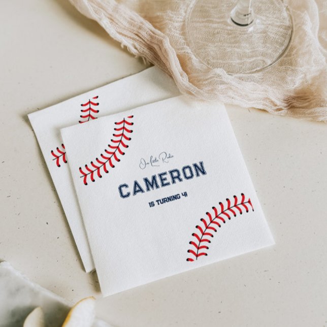 Servilleta De Papel Cumpleaños con el tema del béisbol (Subido por el creador)