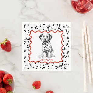 Servilleta De Papel Cumpleaños con estampado de dálmata Fiesta de ne