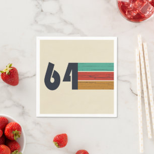 Servilleta De Papel Cumpleaños con estilo vintage colorido nacido en 1