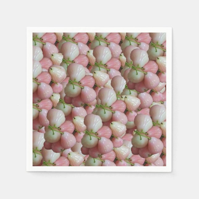 Servilleta De Papel Cumpleaños con patrón de fruta Jamun rosa (Anverso)