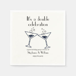 Servilleta De Papel Cumpleaños conjunto de la celebración doble blanca