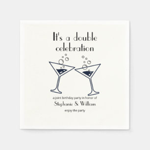 Servilleta De Papel Cumpleaños conjunto de la celebración doble blanca