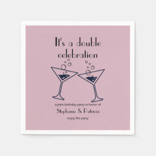 Servilleta De Papel Cumpleaños conjunto de la celebración doble púrpur