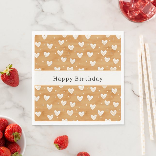 Servilleta De Papel Cumpleaños Corazones de Caramelo (In situ)