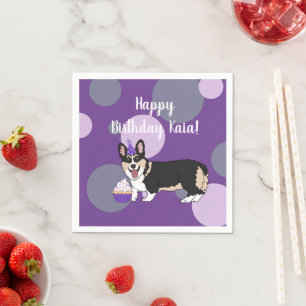 Servilleta De Papel Cumpleaños Corgi