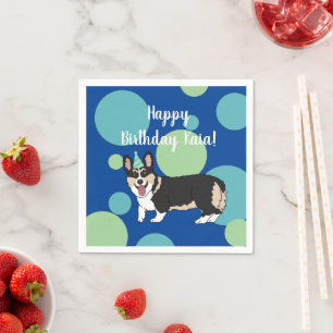 Servilleta De Papel Cumpleaños Corgi